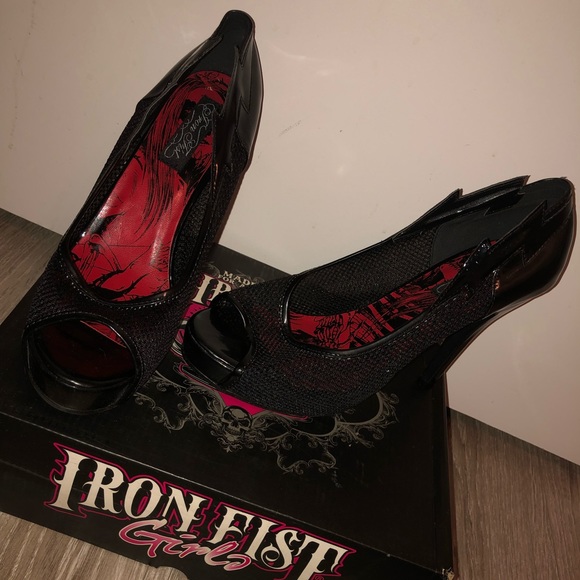 Iron Fist Meshed Platform Heels, size 9. - Picture 3 of 5
